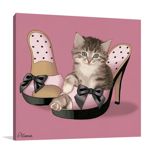 Kitten on High Heels Wall Art Print