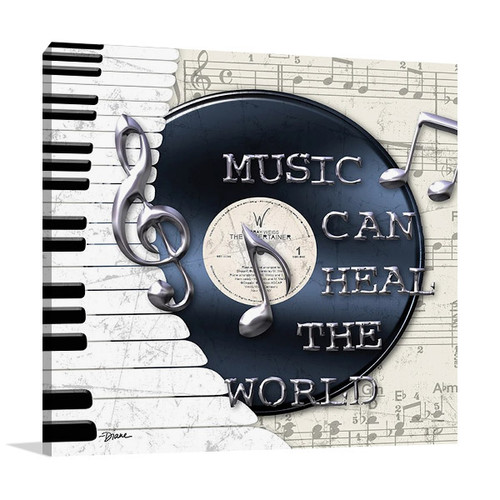 Music Heal the World Wall Print