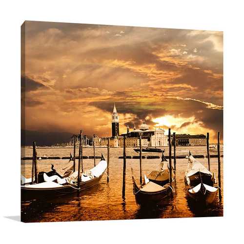 Orange Square Canvas Art Print