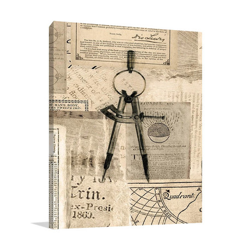 Drawing Compass Wall Art Print