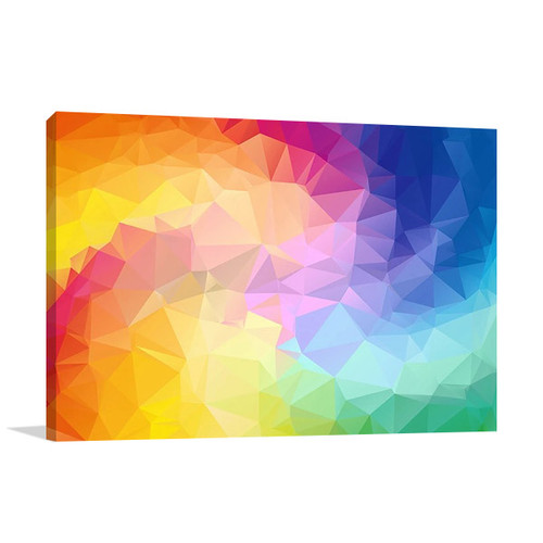  Triangular Colorful Wall Art Print