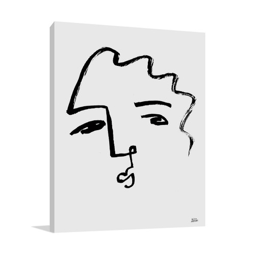 Making Faces IX Line Wall Art Print
