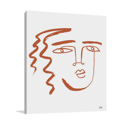 Making Faces V Terracotta Wall Art Print