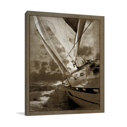 Sailing in Sepia A Wall Art Print