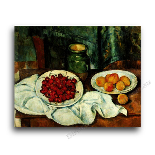 Still life with Plate of Cherries