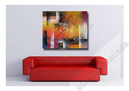 Enigma | Yellow Abstract Art Oil Painting Art Canvas for Hallways