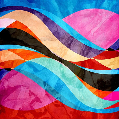 Colorful Waves Wall Art Print
