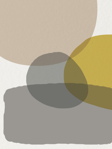 Mid Century Circles VI Wall Art Print