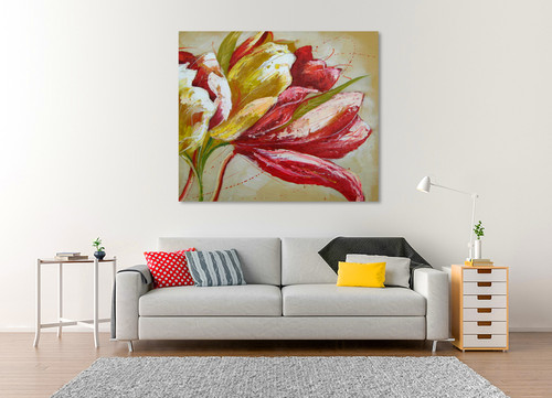 Swaying Flowers In Modern Wall Art Canvas And Painting