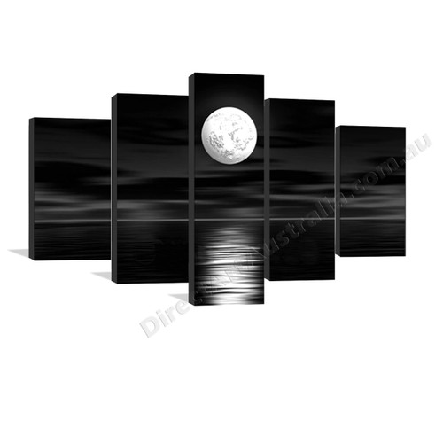 Affordable Hand Painted Moon Multi-Panel Wall Art Perth
