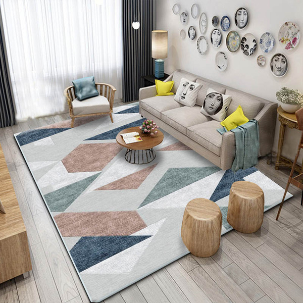 Buy Peach Geometric Patterned Rugs Online Australia