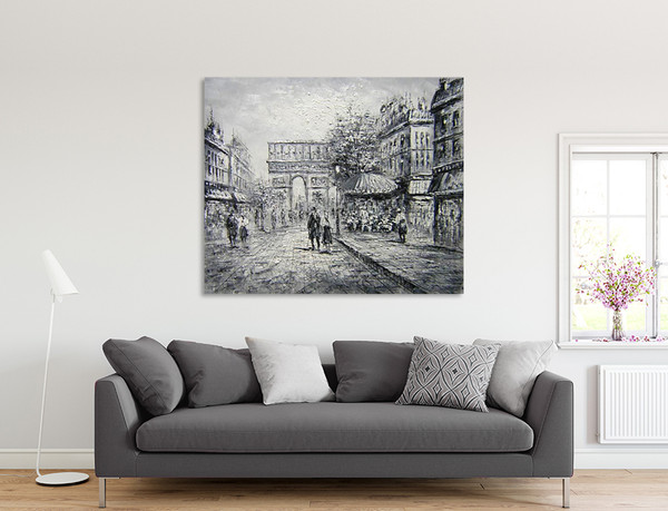 Streetscape Dawn Two Art Canvas Wall Hangings Online