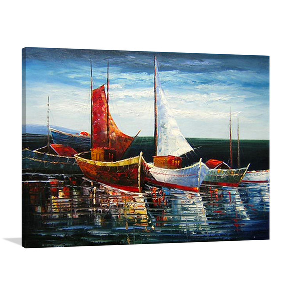 Anchor Blue Boat Art Paintings & Original Paintings for Sale
