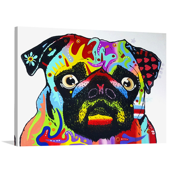 Buy Pug Hand Painted Oil Painting on Canvas Gold Coast