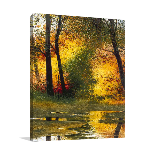 Autumn Pond Wall Art Print