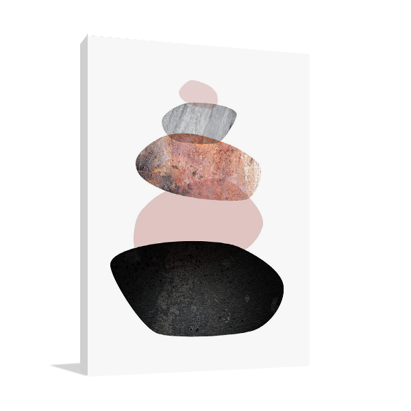 Balanced White Blush Wall Art Print