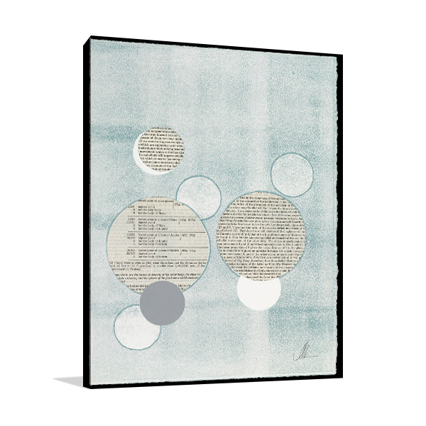 Light Blue Word Bubble Wall Art Print