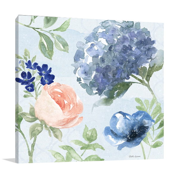 Coastline Botanical III Blue Wall Art Print