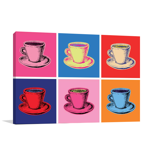 Coffee Mug Art Print Landscape Popart Print on the Wall