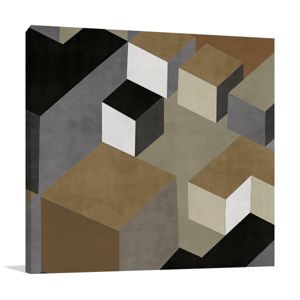 Cubic in Neutral II Wall Art Print