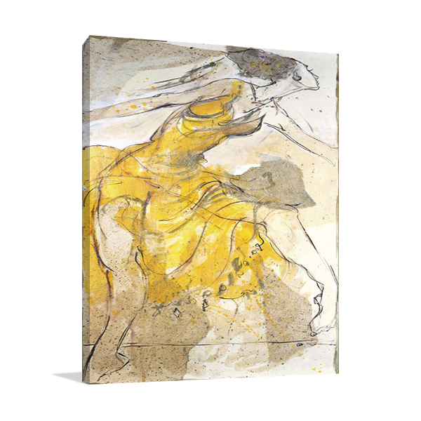 Dancer in Yellow Wall Art Print