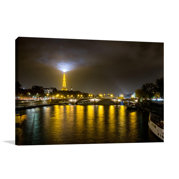 Eiffel Tower Lights Wall Art Print