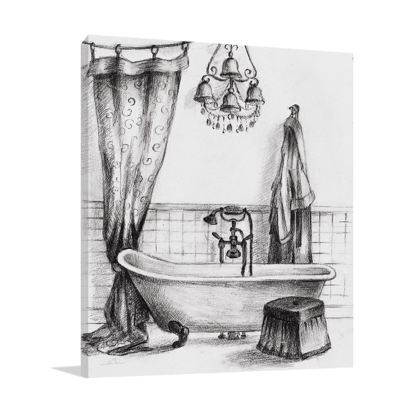 Elegant Bath II Wall Art Print