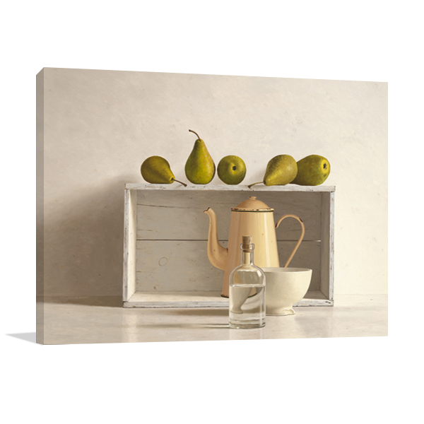 Five Pears on Box Wall Art Print