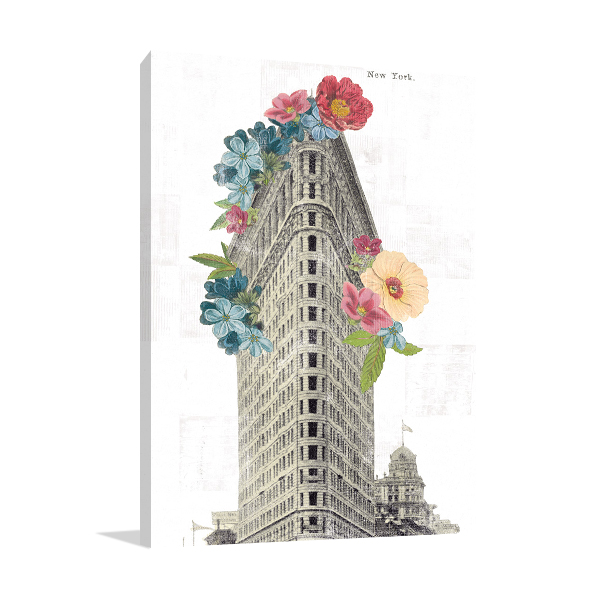 Floral Flat Iron Wall Art Print