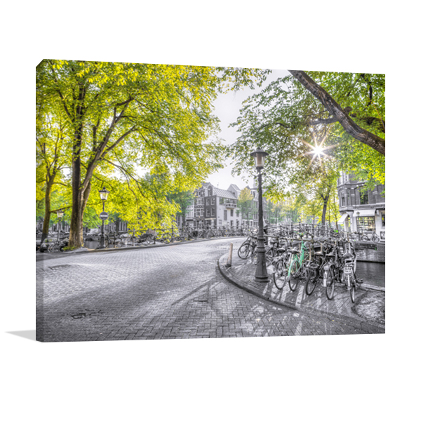 Green Amsterdam Wall Art Print