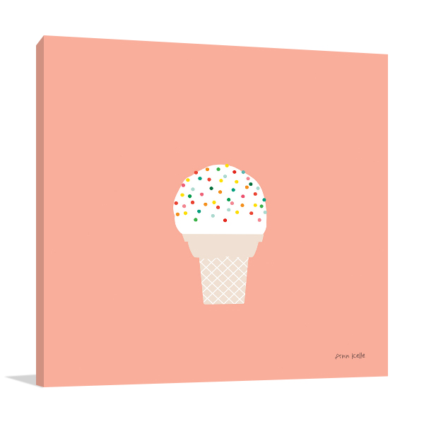 Ice Cream Cone I Wall Art Print