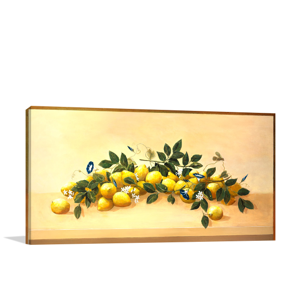 Lemons and Blossoms Wall Art Print