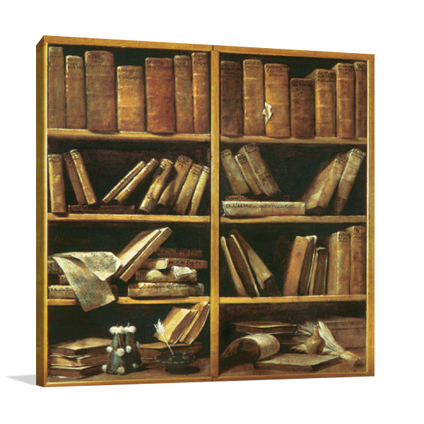 Shelves with Books Wall Art Print