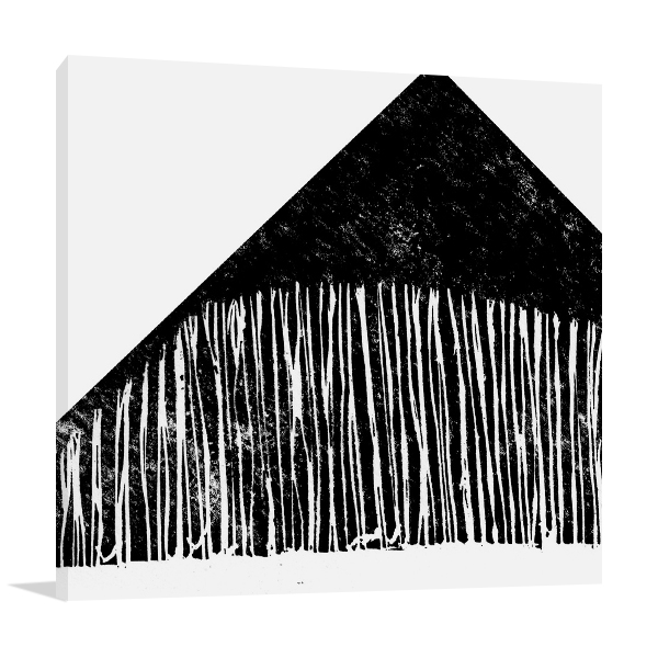 Starkly Lined A Wall Art Print