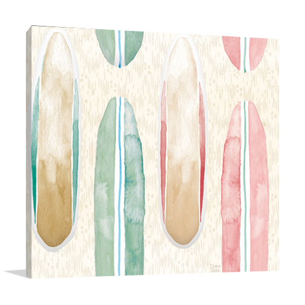 Surfs Up Pattern VIIIA Wall Art Print