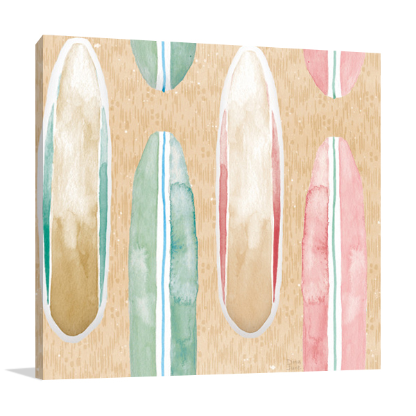 Surfs Up Pattern VIIIC Wall Art Print