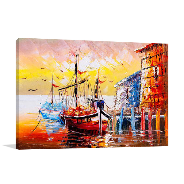 Venice Italy Boats Wall Art Print