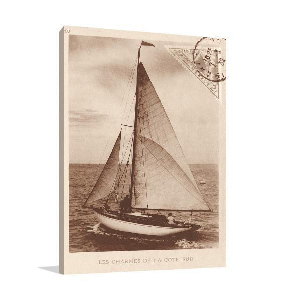 Vintage Sailing II Wall Art Print