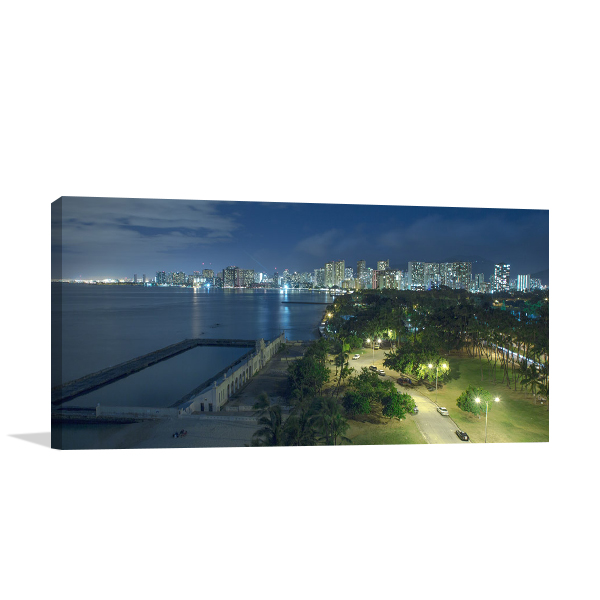 Waikiki Overview Wall Art Print