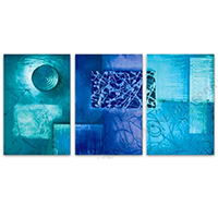 Hand Painted 3-Panel Art Australia Hand Painted 3-Panel Oil Paintings on Canvas