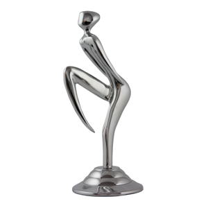 Aluminum Human Figurine Arms Down Home Sculpture