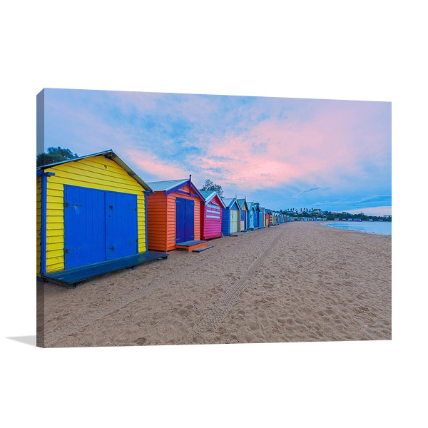Australia Brighton Beach Wall Canvas Print