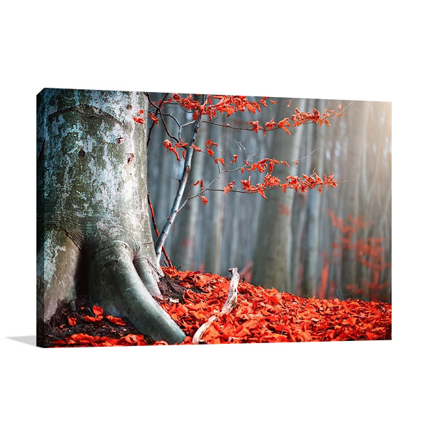 Autumn Fallen Leaves Wall Print