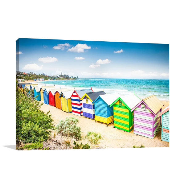 Beach Boxes Melbourne Australia Print