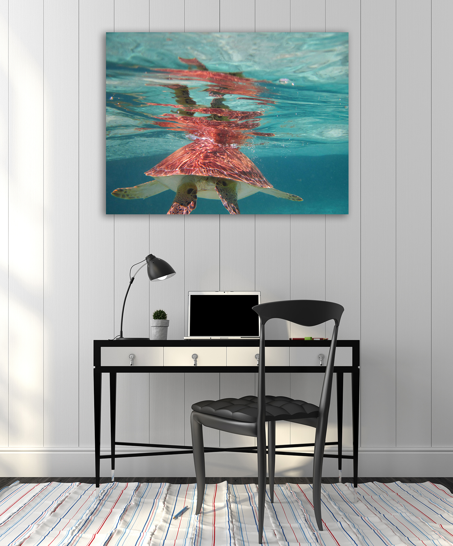 Blue Animal Wall Print Canvas