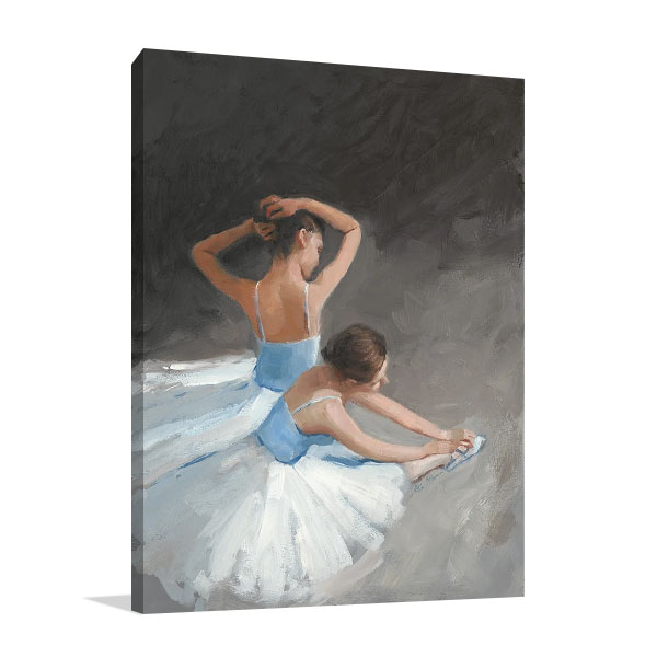 Ballerina Dancers II Wall Print on Canvas