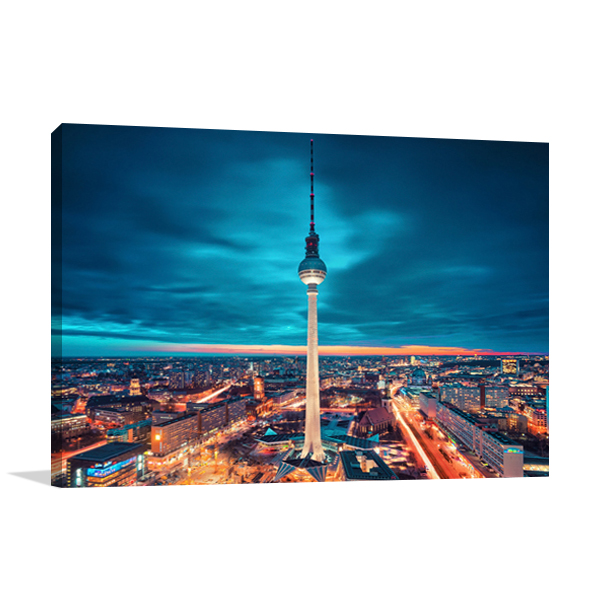 Berlin City Nights Wall Art Print