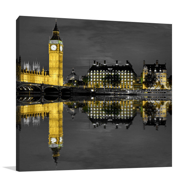 Big Ben Reflection Wall Art Print