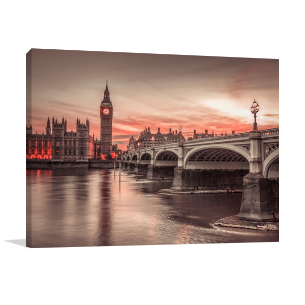 Big Ben Sunset Wall Art Print