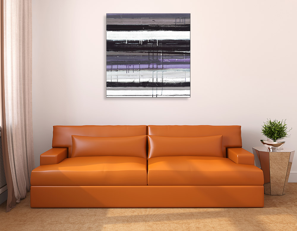 Square Abstract Pattern Line Canvas Print